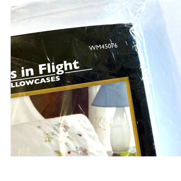 Bucilla Butterflies in Flight Needlepoint Stamped Pillowcases #WM45176 NIP - Picture 4 of 7
